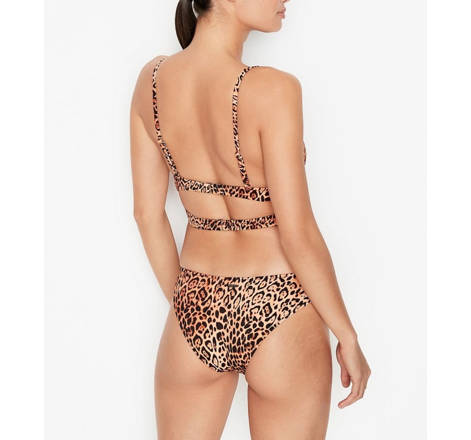 Купальник Вікторія Сікрет V-hardware Bralette & Brazilian panty True Leopard