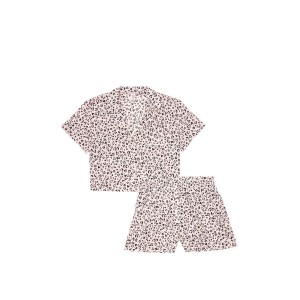 Піжама Cotton Printed Short PJ Set Pink Leopard Hearts
