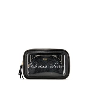 3 в 1 косметичка Victoria’s Secret Beauty Bag Trio VS Black Lace