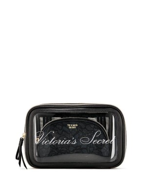 3 в 1 косметичка Victoria’s Secret Beauty Bag Trio VS Black Lace