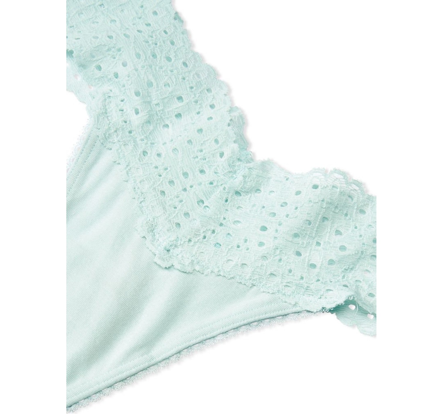 Бавовняні Трусики Стрінги VS PINK Cotton Thong Panty Mint