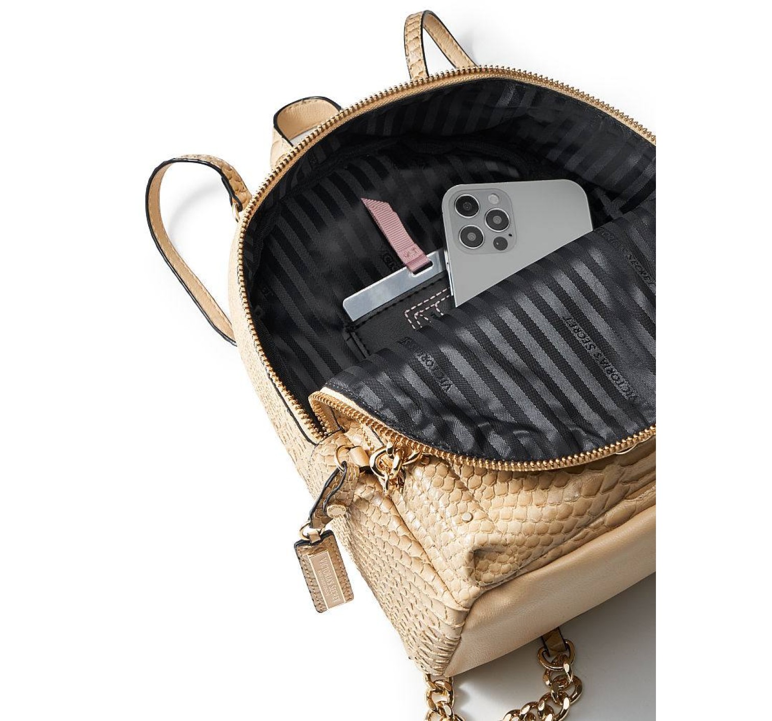 Рюкзак Victoria's Secret The Victoria Small Gold Backpack