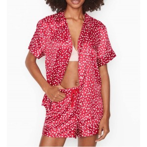 Сатинова піжама VS Satin Short Pj set Red Hearts