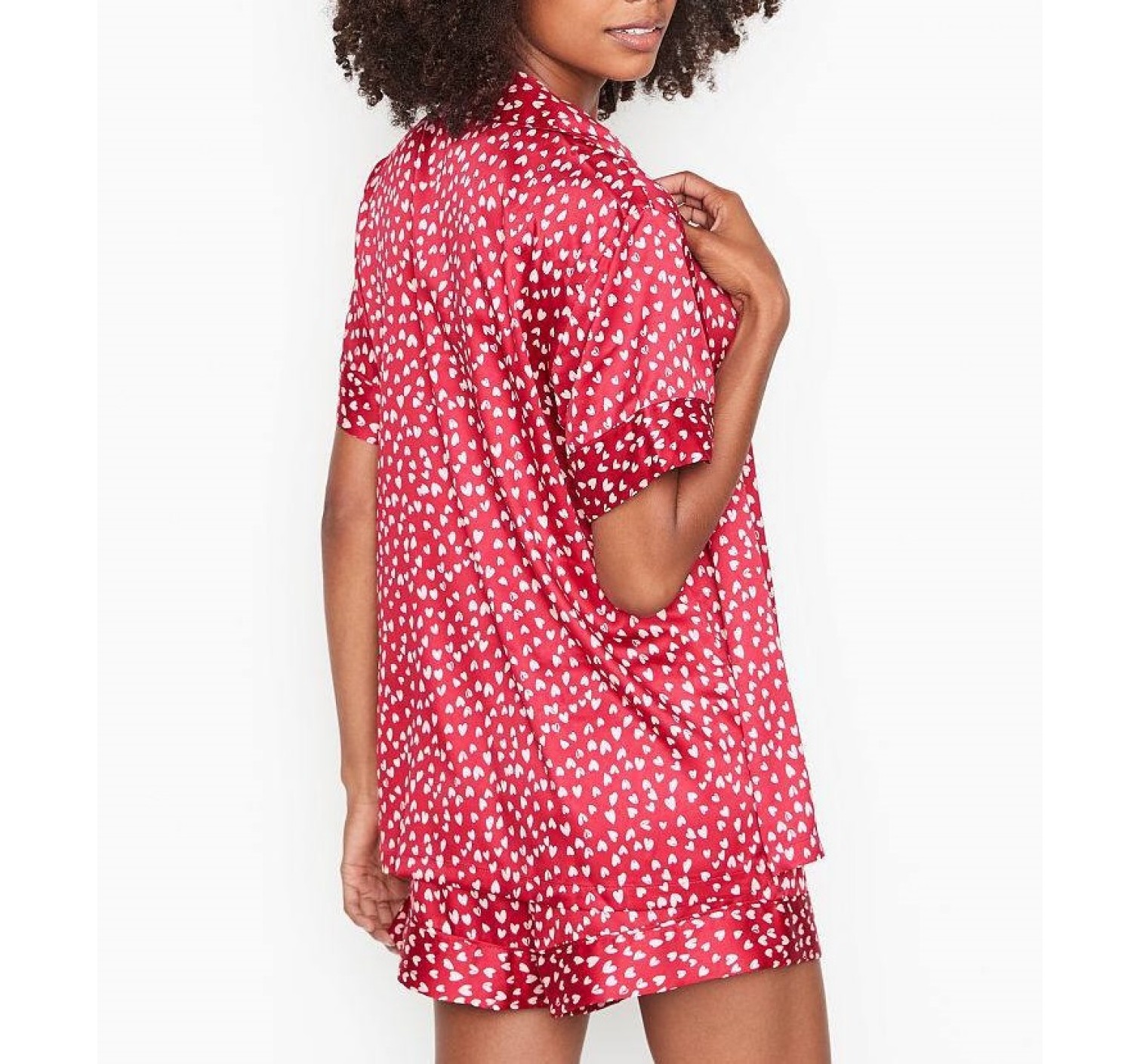 Сатинова піжама VS Satin Short Pj set Red Hearts