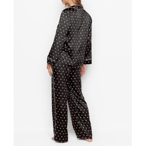Сатинова піжама VS Black Satin Long Pj set Hearts