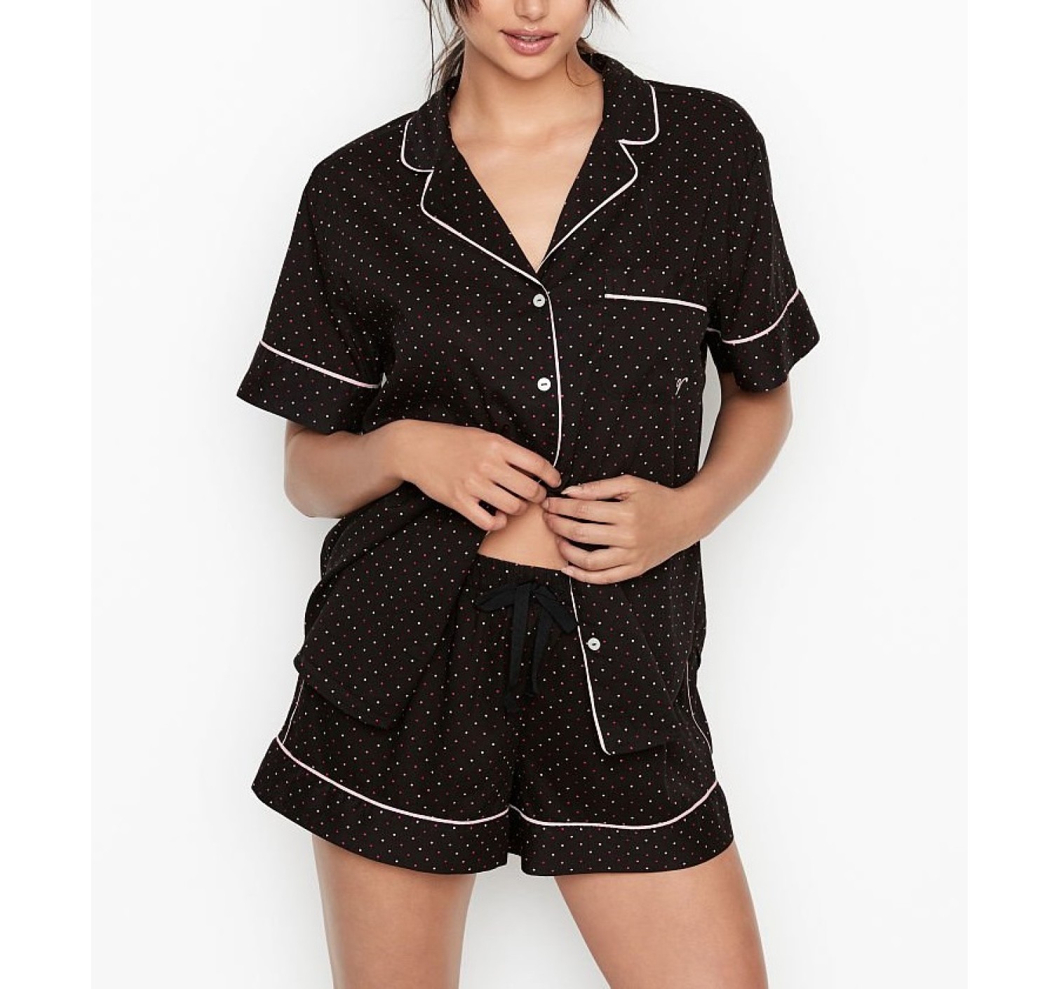 Піжама Victoria's Secret Cotton Short PJ Set mini dot