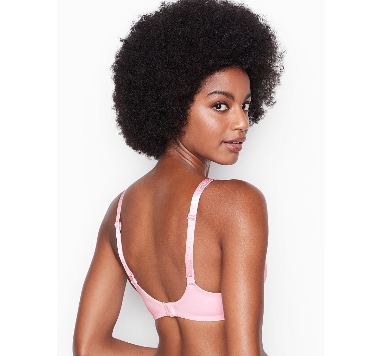 Бюстгальтер Victoria’s Secret Logo Bra Lightly Lined Wireless Champagne