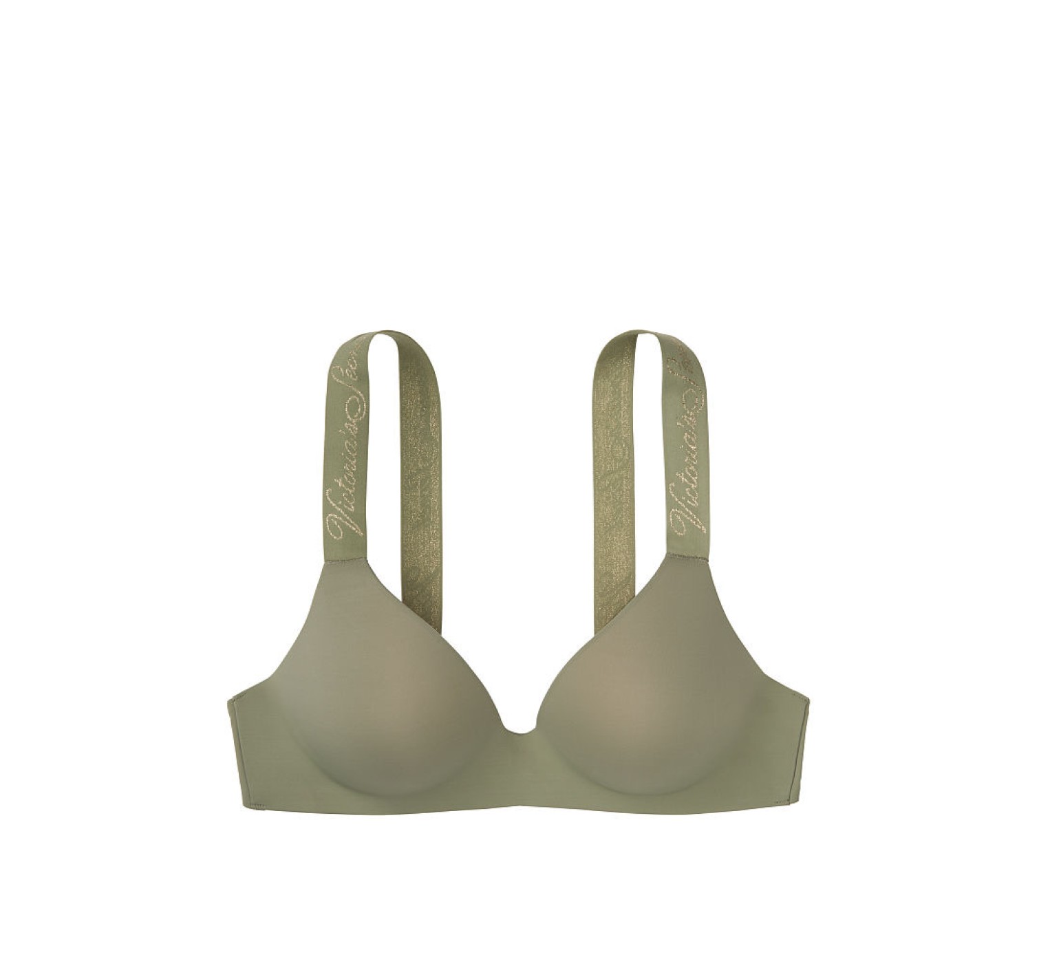 Бюстгальтер Victoria’s Secret Logo Bra Lightly Lined Wireless Green Soutien-Gorgesans