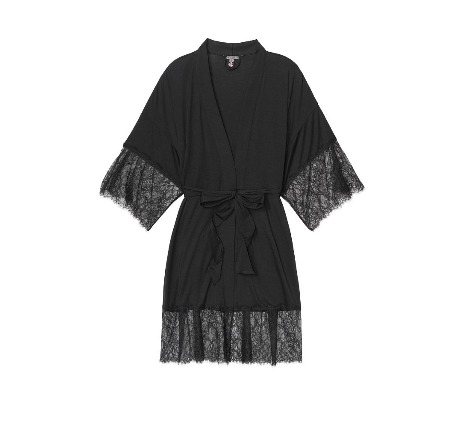 Халат Victoria’s Secret Super soft Black Lace Trim Kimono