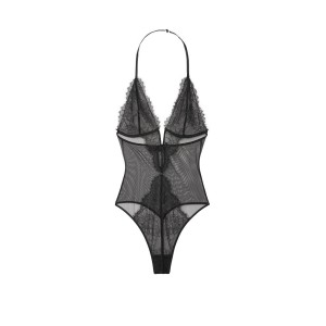 Чорне мереживне боді Victoria's Secret
