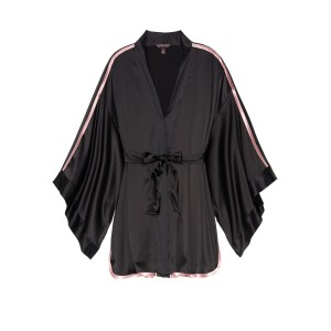 Халат Victoria’s Secret Satin Black & Pink