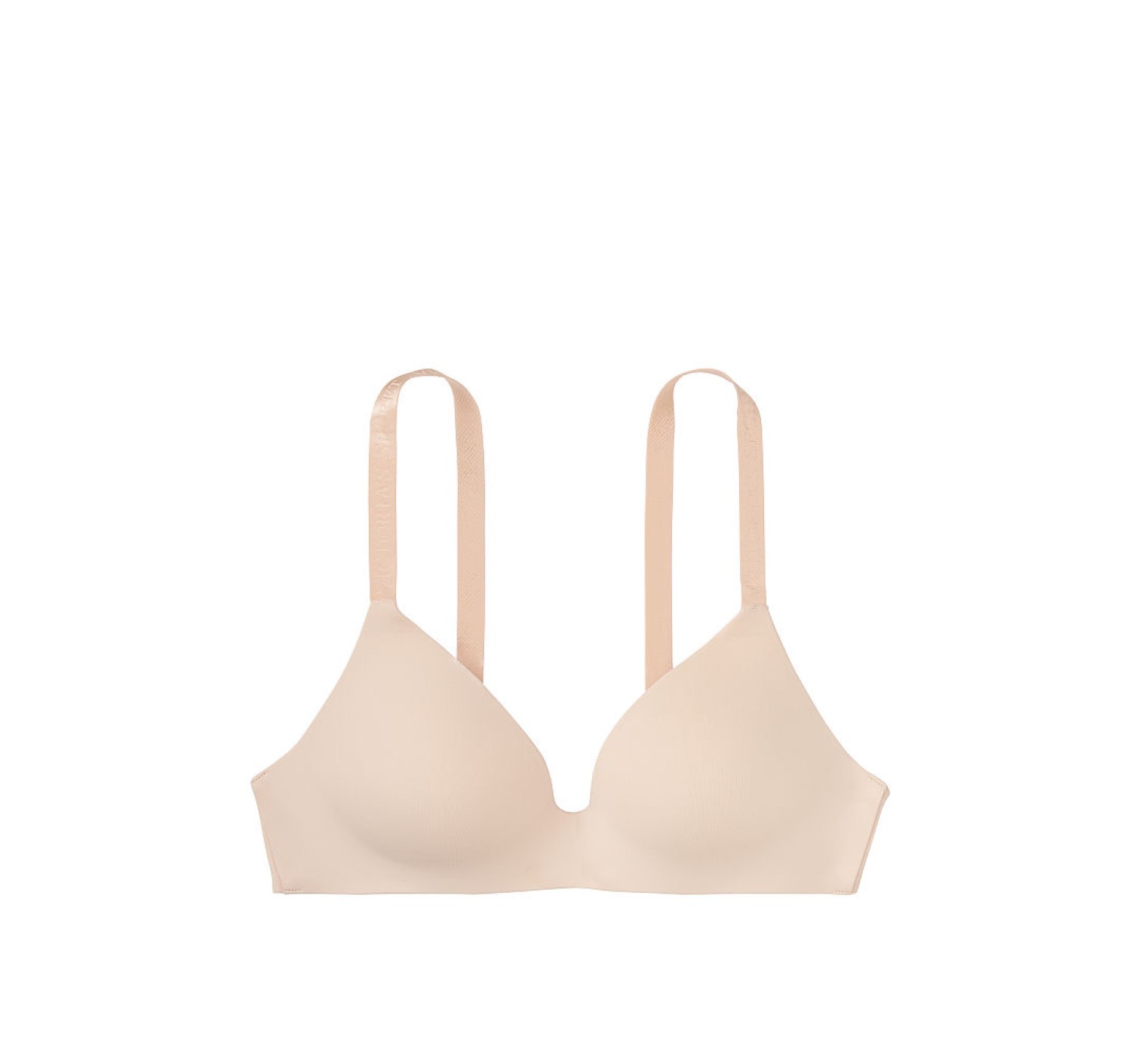 Бюстгальтер Victoria’s Secret Logo Bra Lightly Lined Wireless Champagne