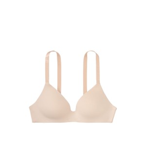 Бюстгальтер Victoria’s Secret Logo Bra Lightly Lined Wireless Champagne