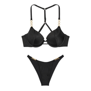 Купальник Chain Strap Push-Up Black Swimsuit