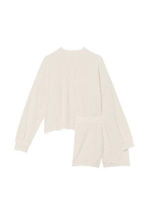 Пижама Milk White Glow Waffle and shortie set
