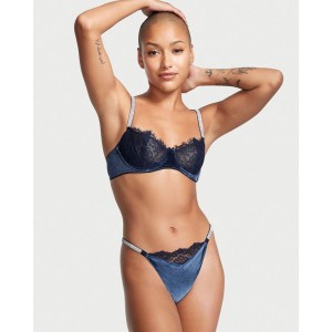 Комплект белья Виктория Сикрет Very Sexy  Velvet Blue Push-up Bra set