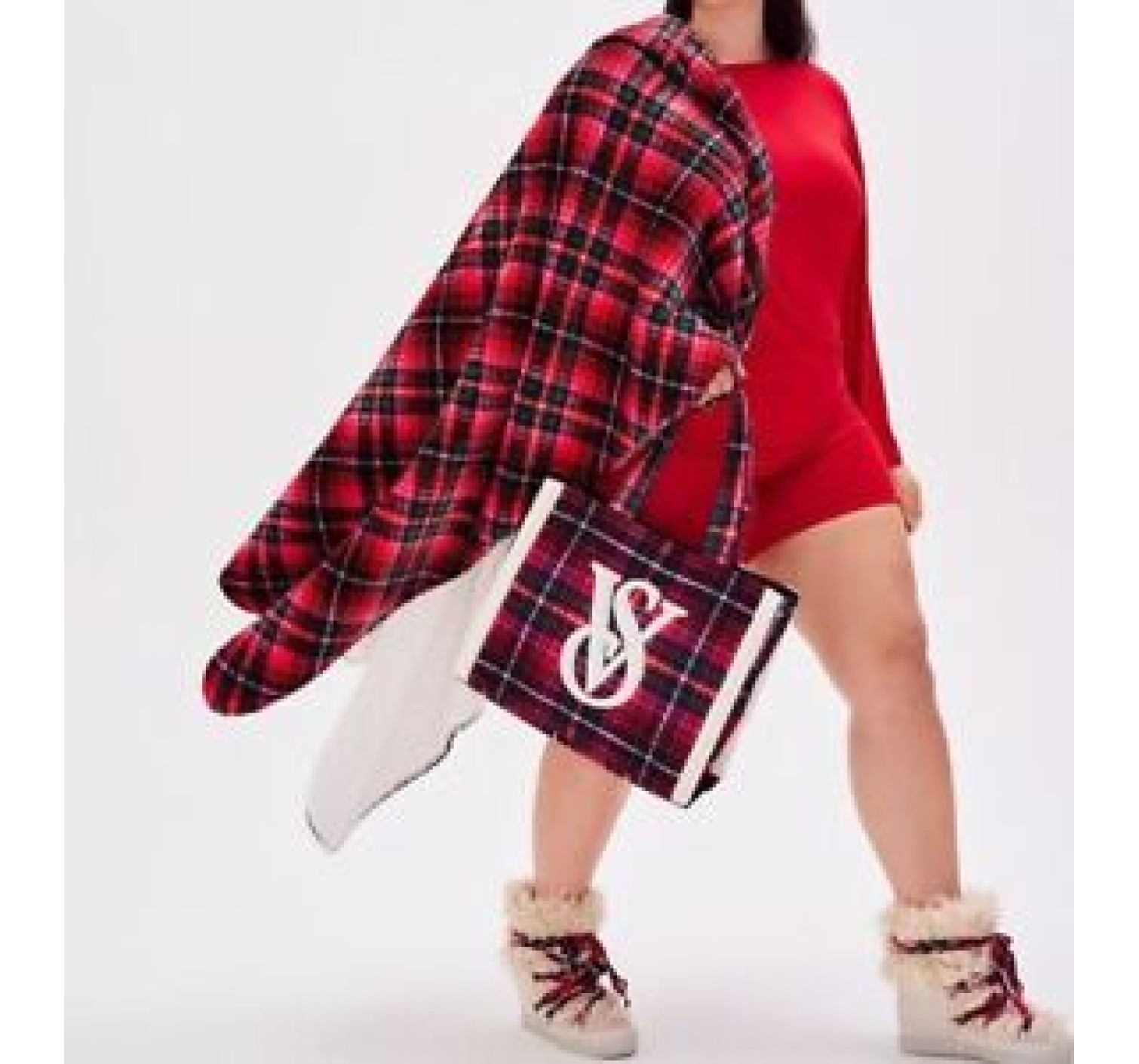 Плед Plush Fleece Blanket Bright Tartan print