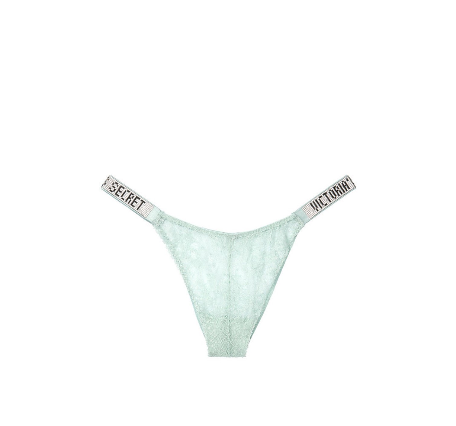КОМПЛЕКТ БЕЛЬЯ VICTORIA’S SECRET VERY SEXY EMBELLISHED STRAP BOMBSHELL PUSH-UP BRA MINT HAZE IN LACE