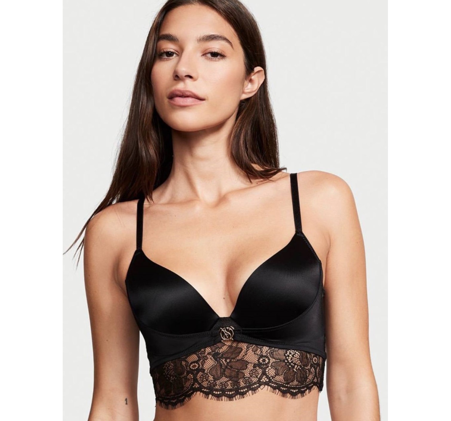 Комплект белья Victoria’s Secret Very Sexy Black Lace push-up bra