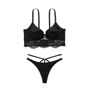 Комплект белья Victoria’s Secret Very Sexy Black Lace push-up bra