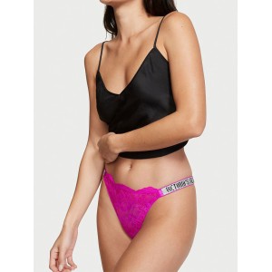 Трусики стринги Fuchsia Lace Shine Strap hong panty
