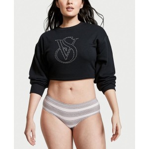 Трусики Seamless Sheer Grey Stripe Heather Hiphugger Panty