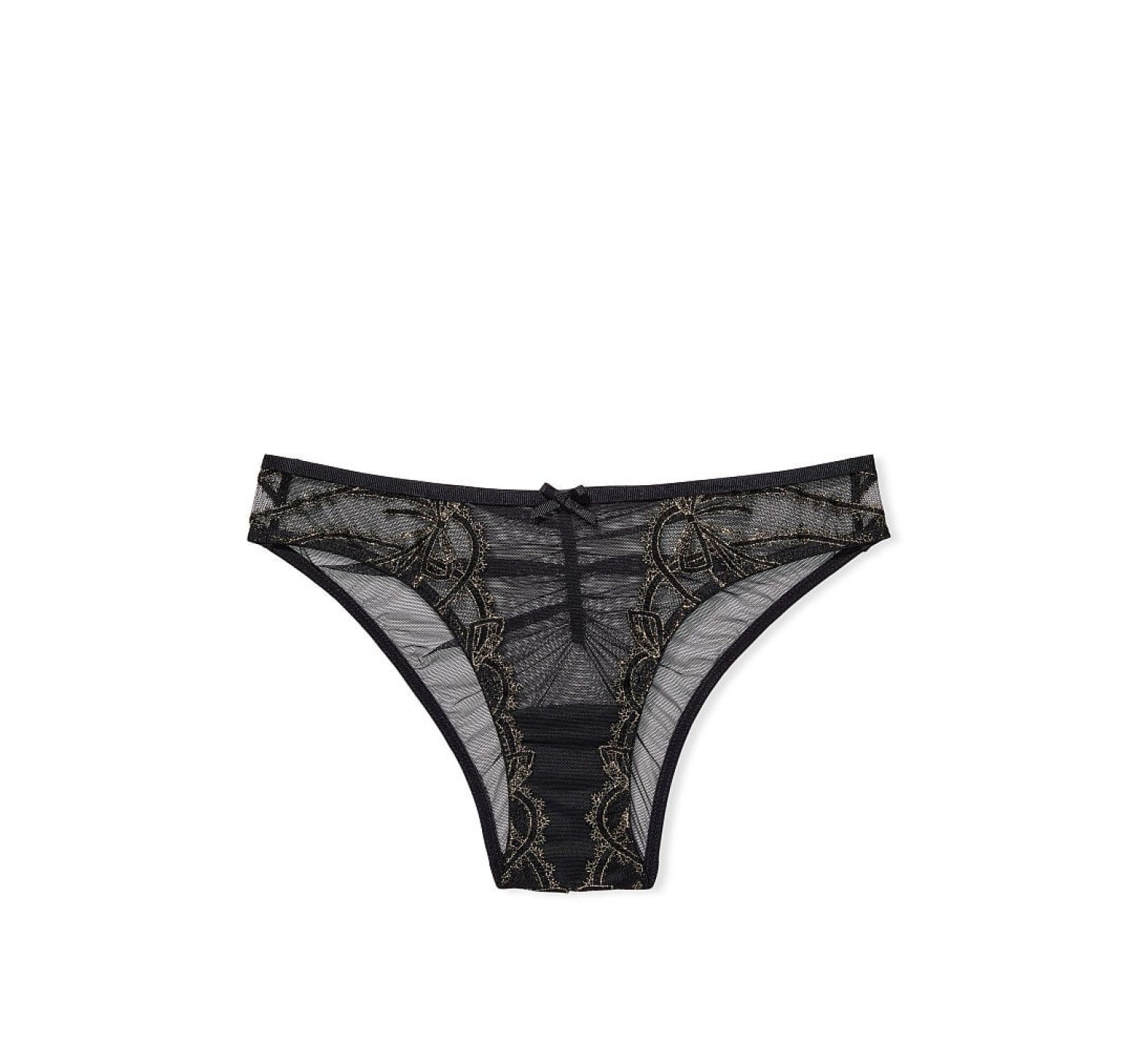 Комплект Very Sexy Black Gold Lace Embroidered Push Up Bra