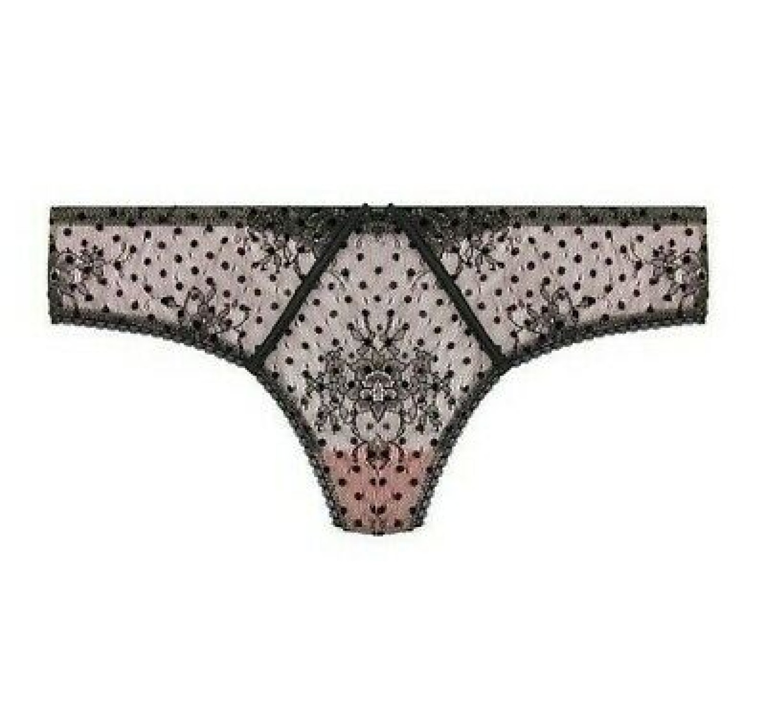 Комплект Dream Angels Unlined Dot Black Lace Bra Set