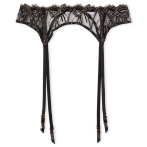 Комплект Very Sexy Black Gold Lace Embroidered Push Up Bra