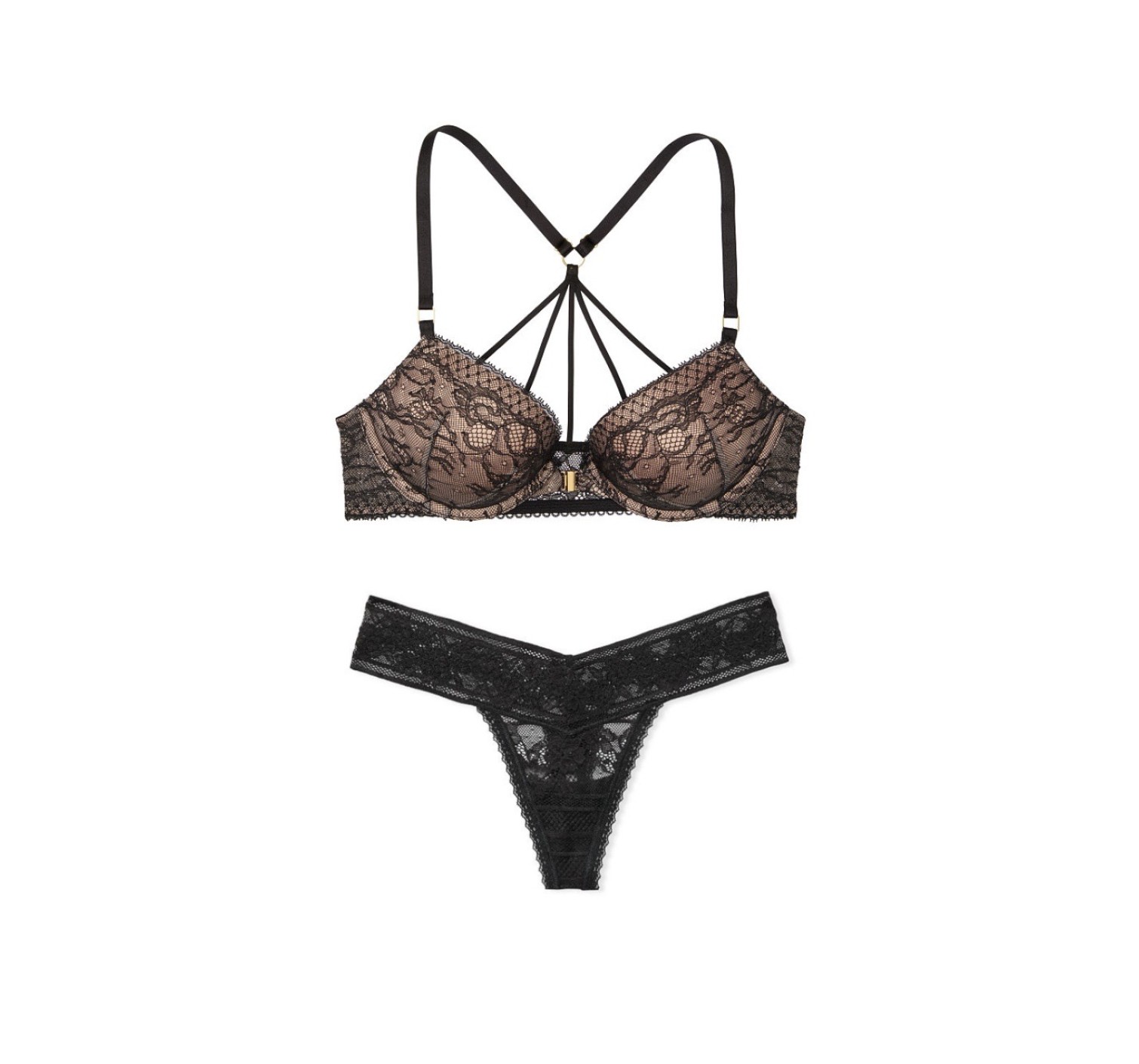Комплект Very Sexy Bombshell push-up Black Lace Bra Set