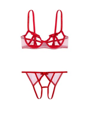 Комплект Very Sexy Open Cup Demi Bow Unlined Balconet Lipstick Set2