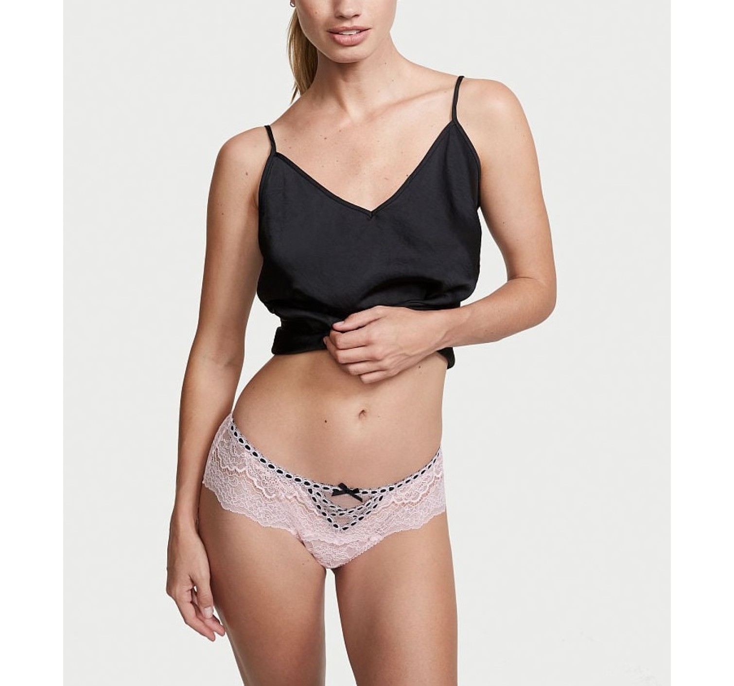 Трусики Dream Angels Angel Pink Lace-up Bow Thong Panty