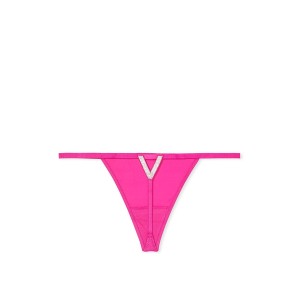 Трусики V-Hardware Fuschia Frenzy Shine V-String Panty
