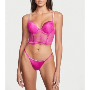 Трусики V-Hardware Fuschia Frenzy Shine V-String Panty