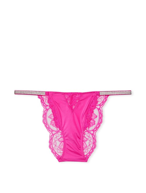 Трусики Micro Lace Fuschia Frenzy Shine Strap Cheekini Panty