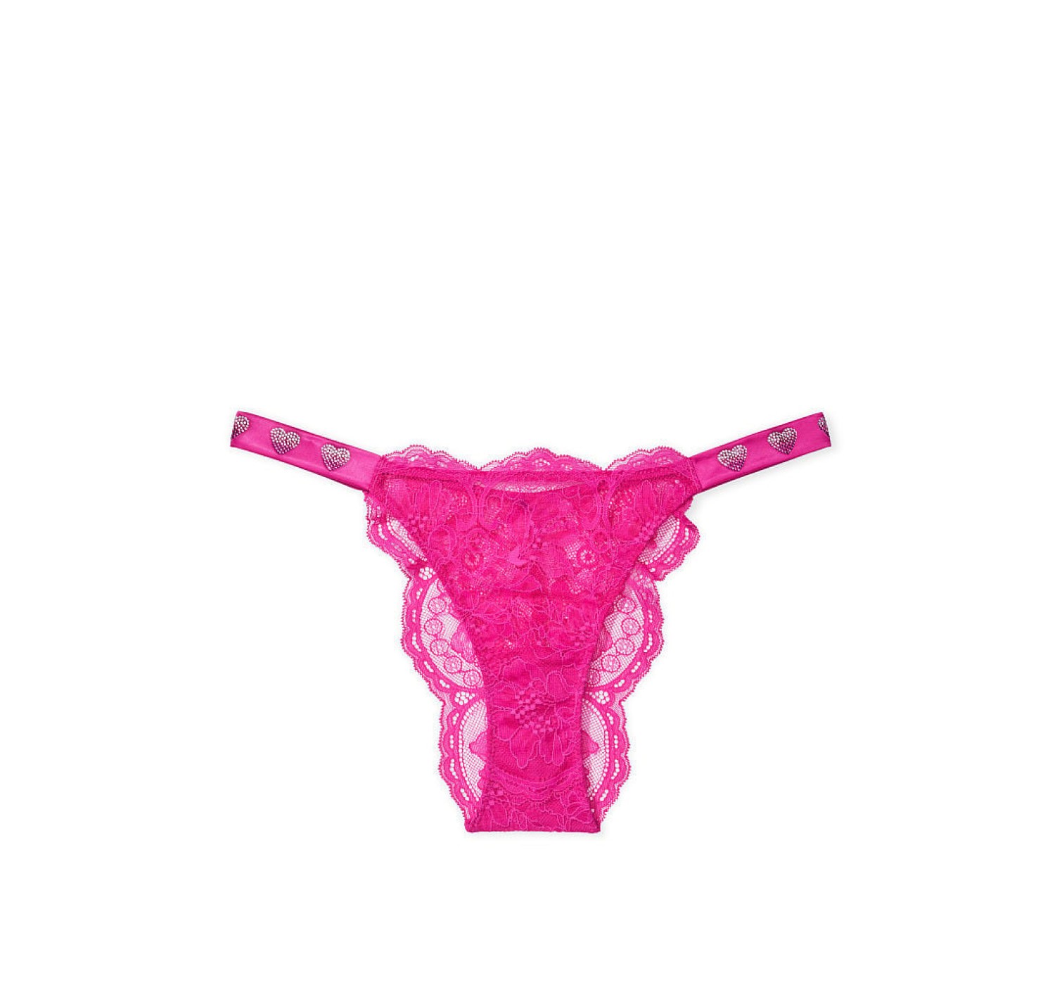 Трусики Shine Strap Fuschia Frenzy Lace Brazilian Panty