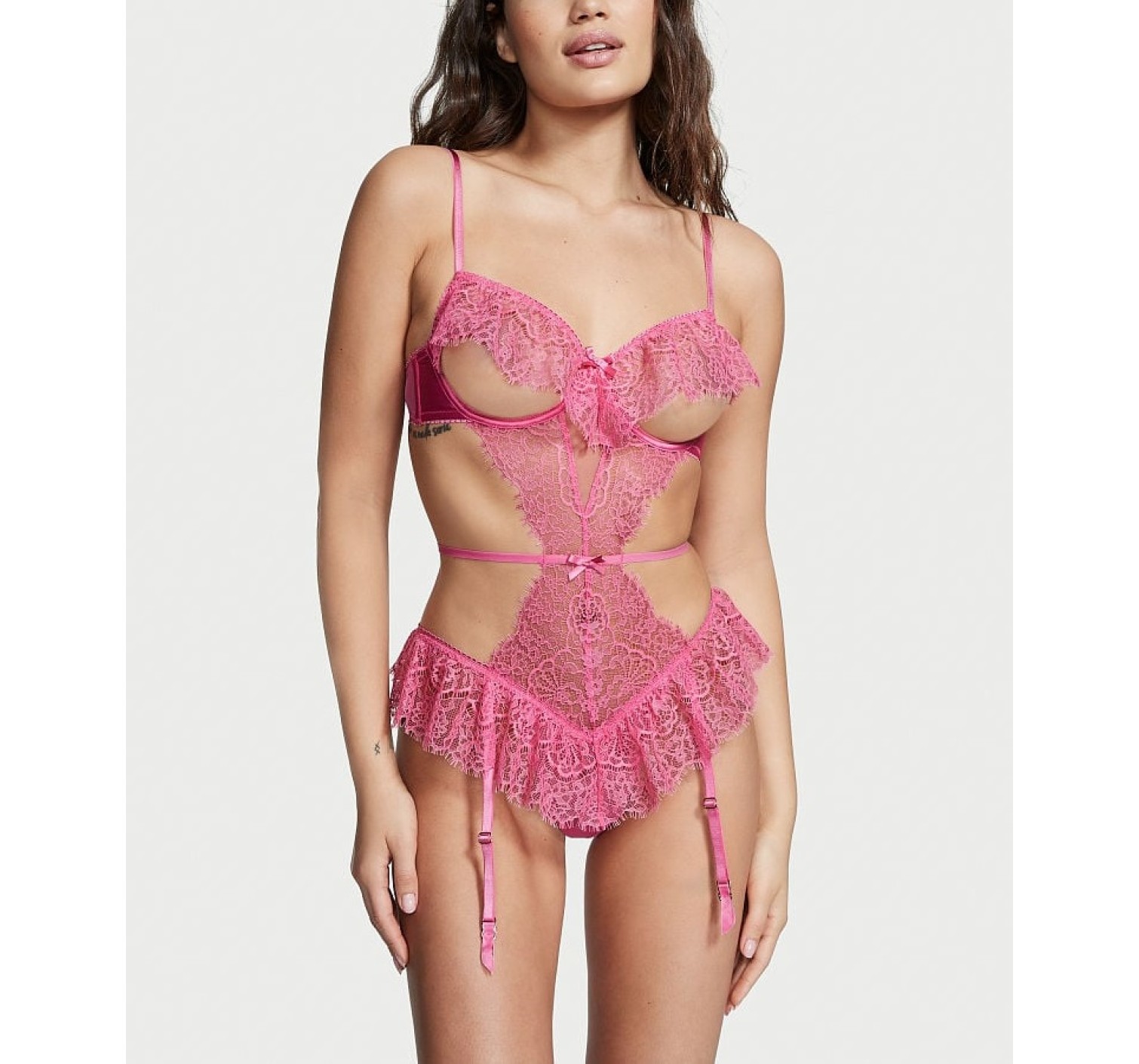 Боди Very Sexy Pink Lace Peekaboo Teddy