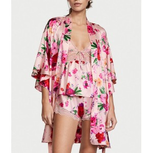 пижама Stretch Lace & Satin Cami Set Pink Blossom  