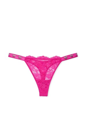 Трусики Smooth Lace Fuschia Frenzy Shine Strap Thong Panty
