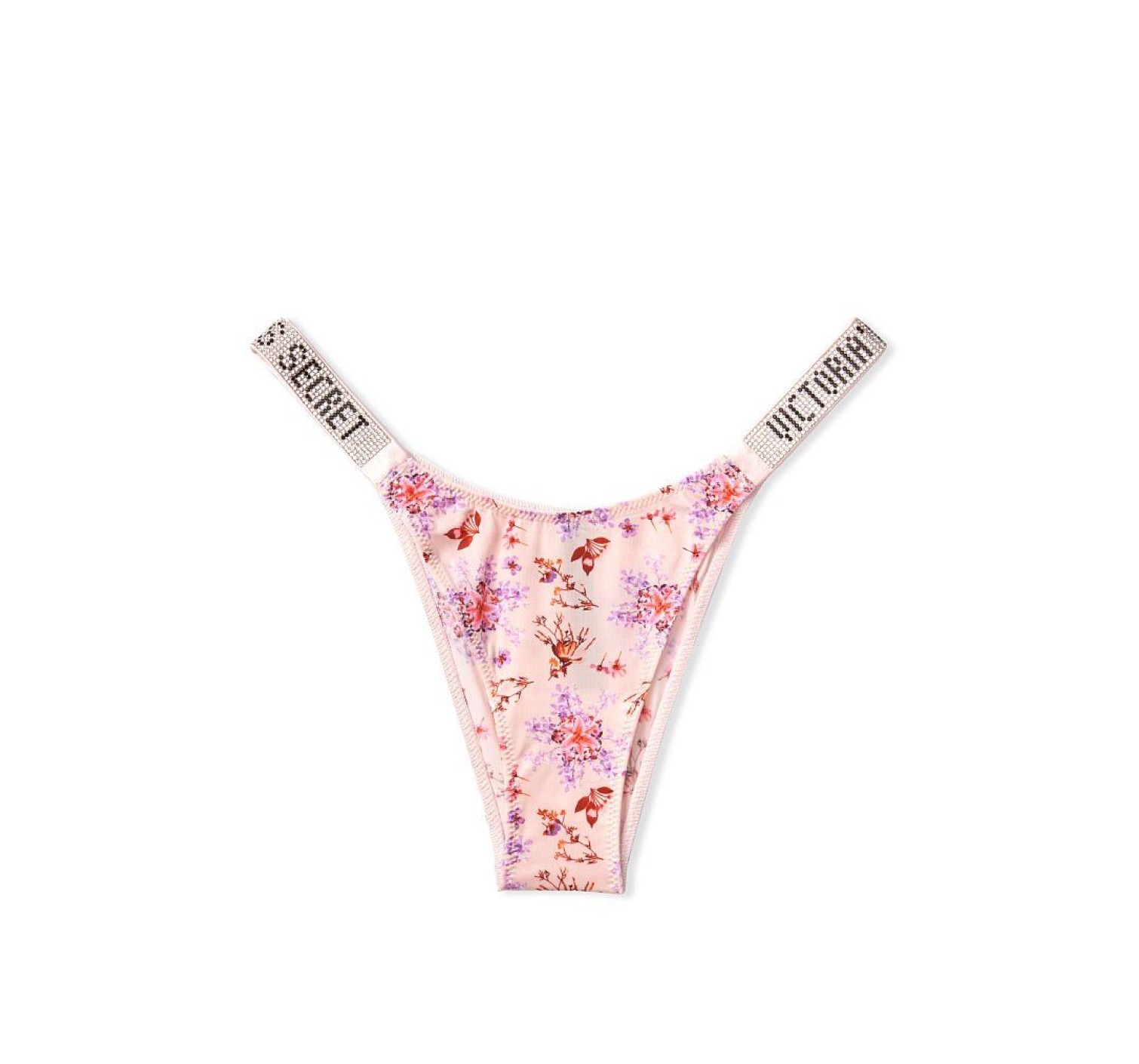 Трусики Shine Strap Floral Logo Brazilian panty 