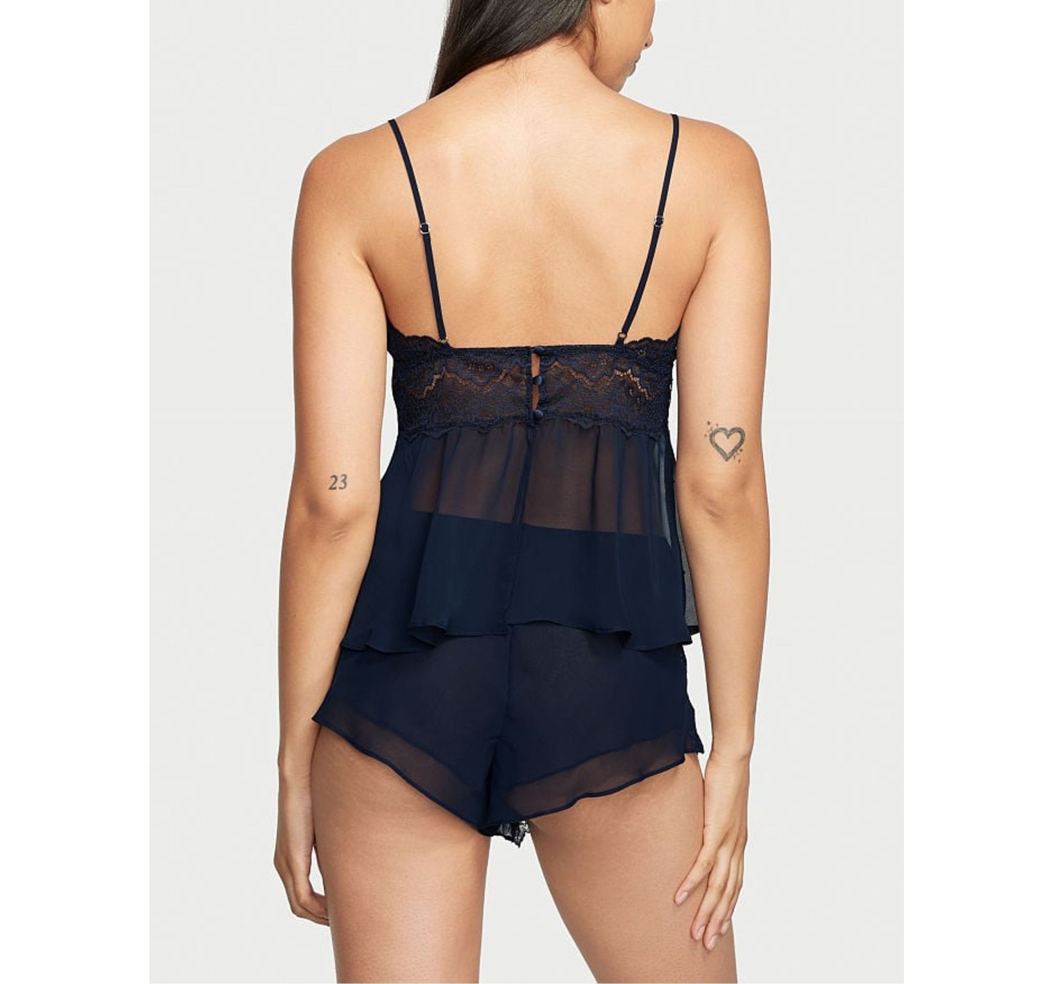 Стильна піжама Stretch Lace Chiffon Cami Set