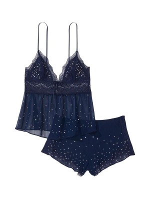 Стильна піжама Stretch Lace Chiffon Cami Set