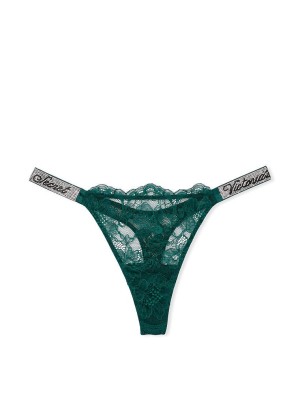 Трусики Bombshell Shine Strap Thong Panty Deepest Green