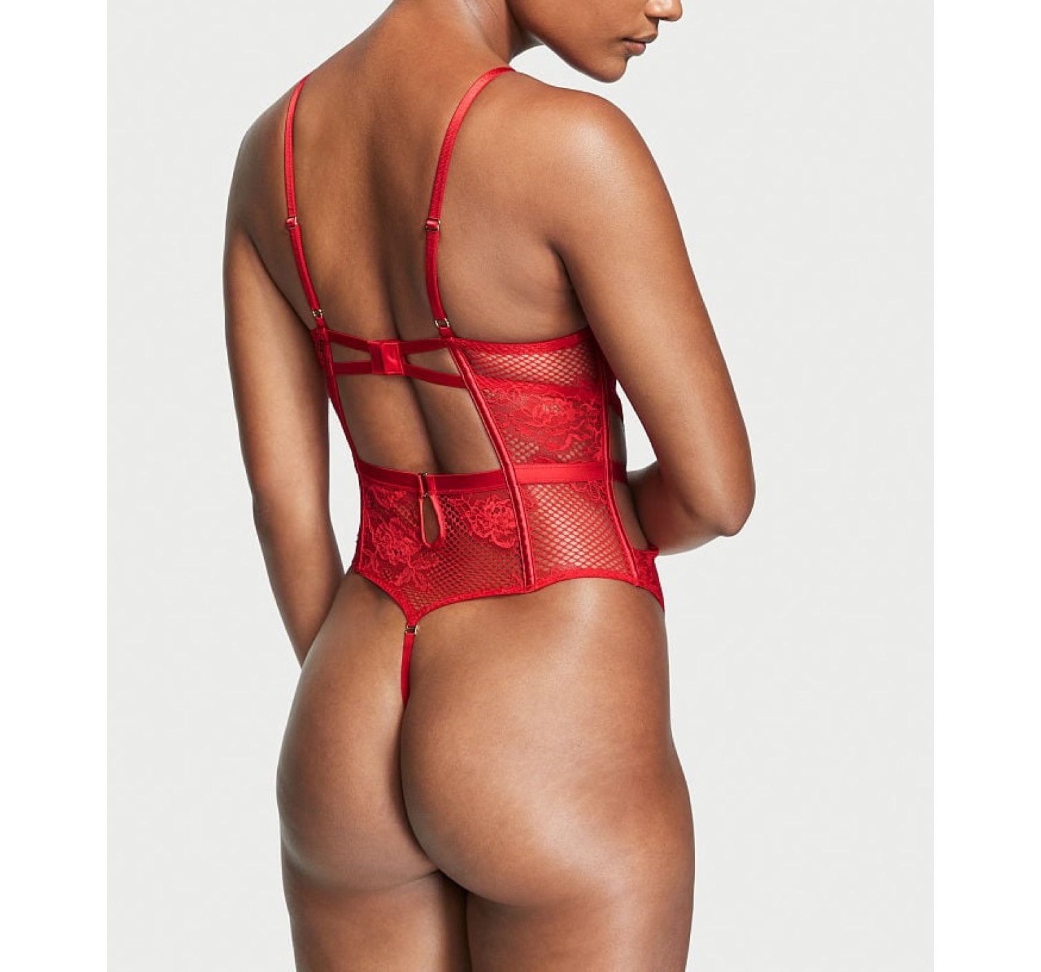 Боди Bombshell Fishnet Floral Teddy Lipstick