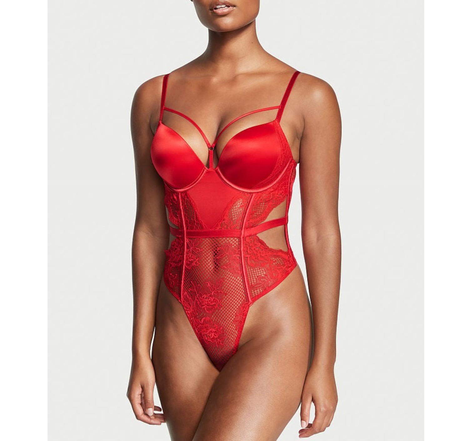 Боди Bombshell Fishnet Floral Teddy Lipstick
