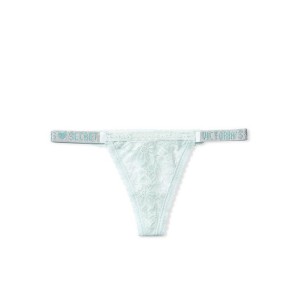 Трусики VS Shine Strap Thong Panty Sky Blue