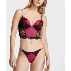 Комплект Bombshell Add-2-Cups Push-Up Corset Top Lacy Plaid