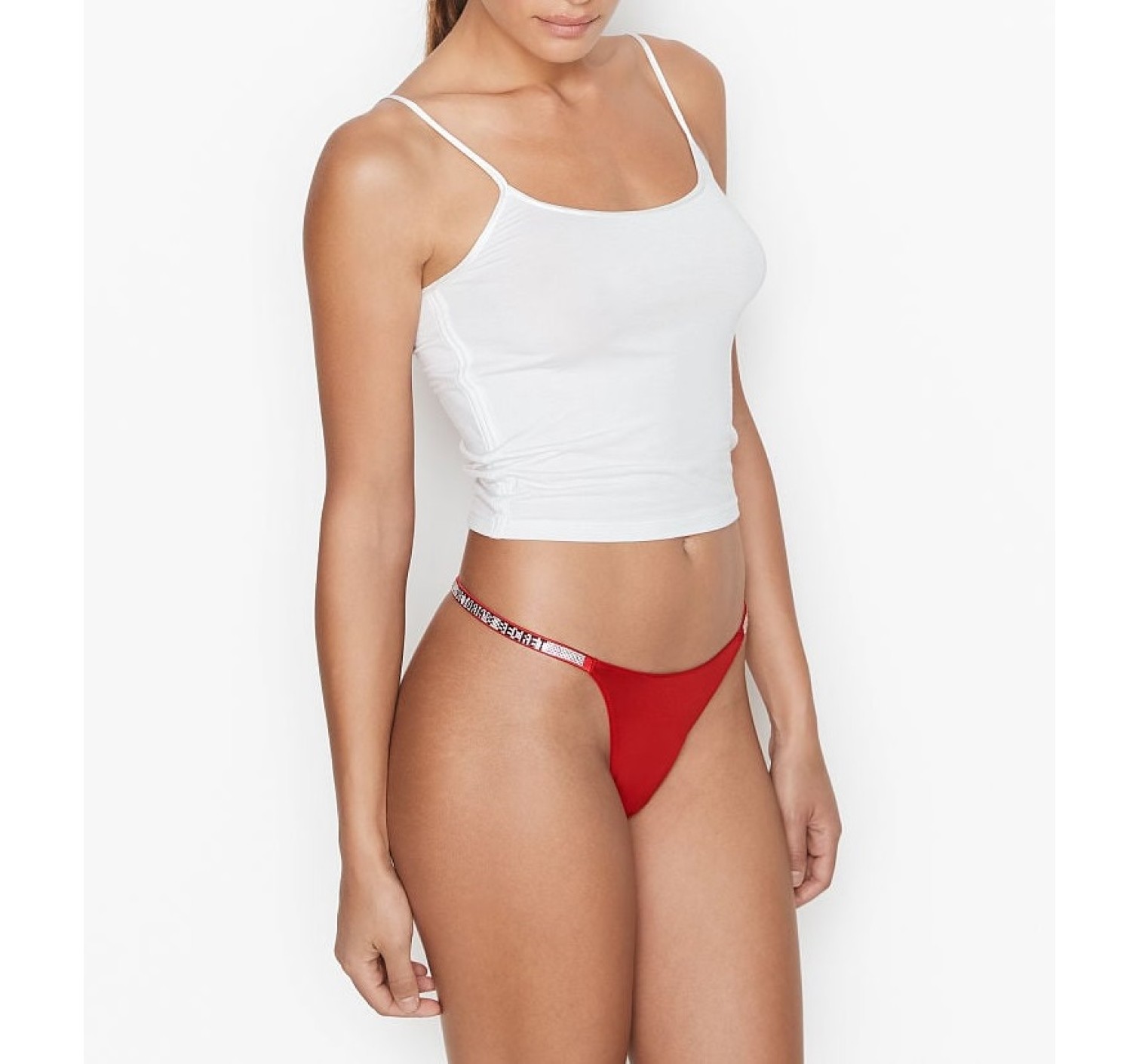 Трусики Skinny Shine Strap Logo Thong Panty Lipstick
