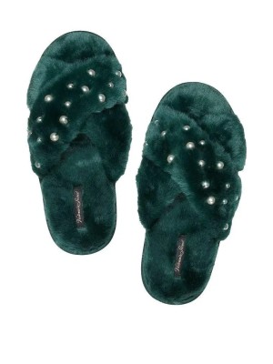Домашние тапочки Crisss Cross Slipers Deep Green