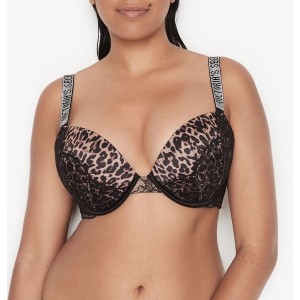 Комплект білизни VS Very Sexy Leopard Lace Shine Strap Push-up Bra set